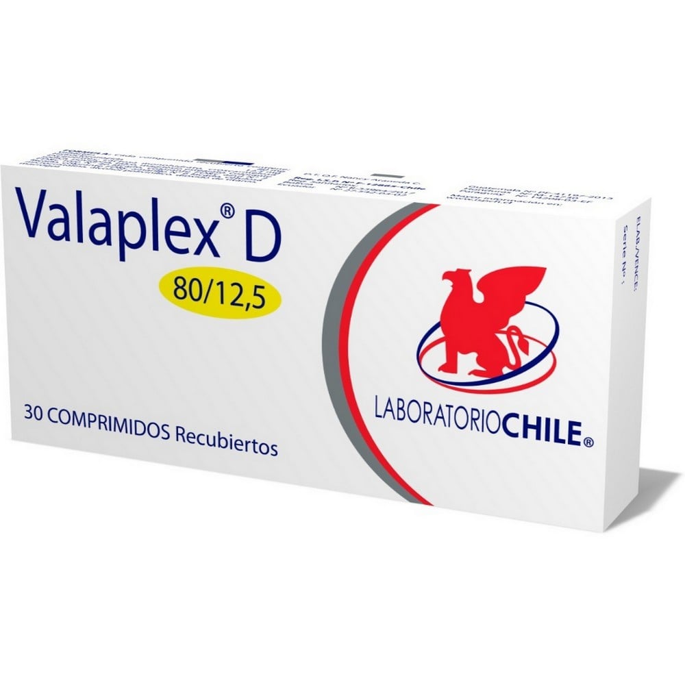 Valaplex-D 80/12,5 Valsartan 80 mg 30 Comprimidos Recubiertos