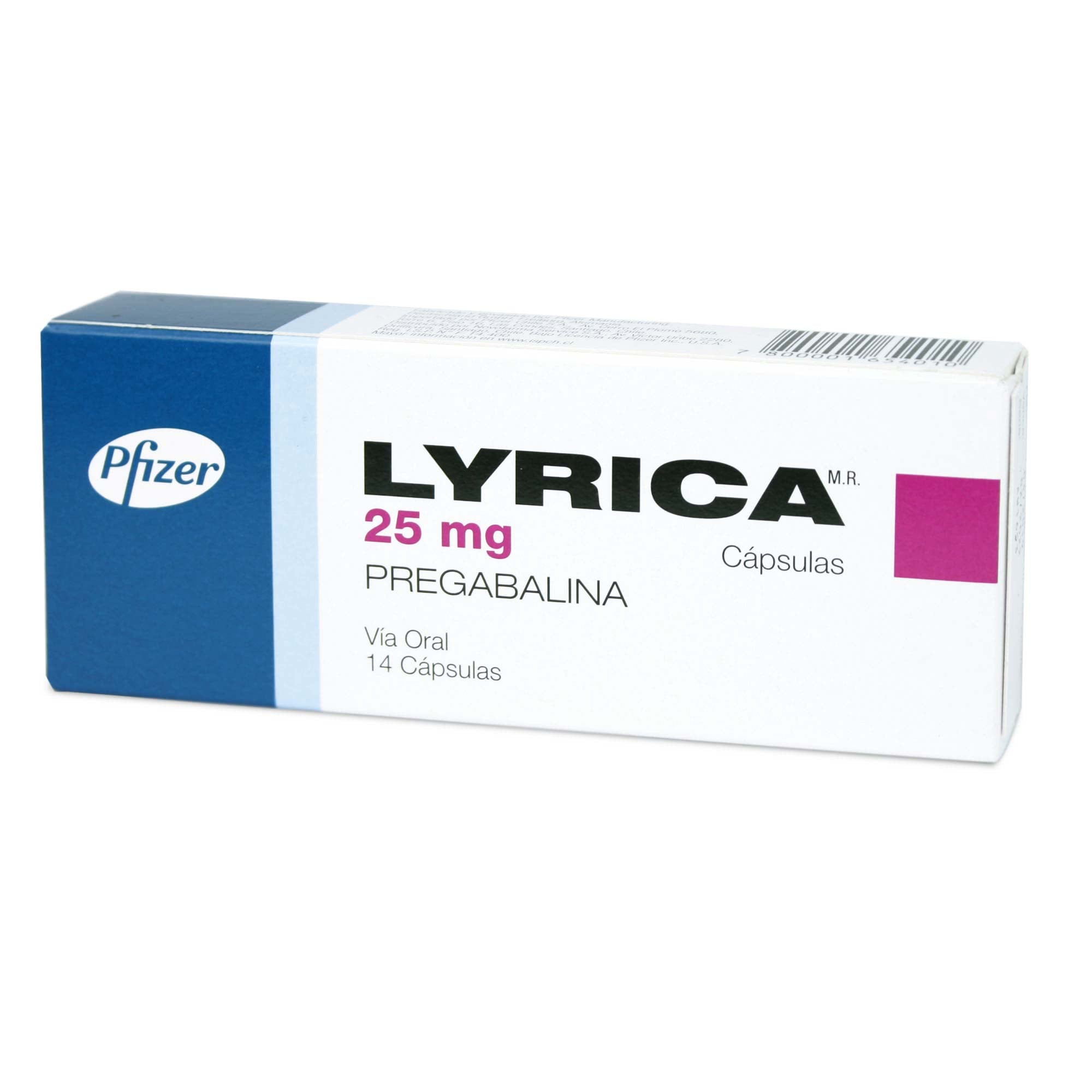Lyrica Pregabalina 25 mg 14 Cápsulas