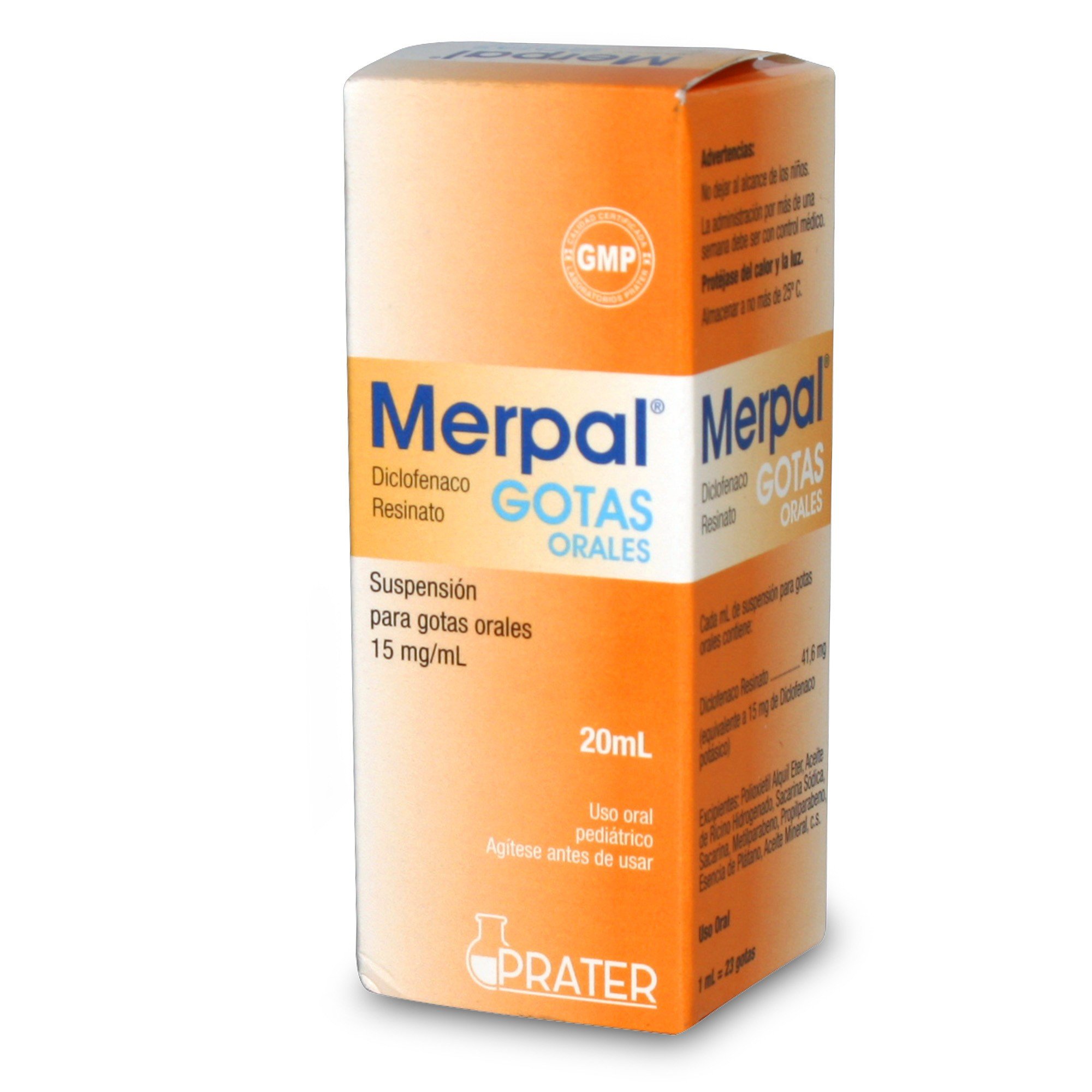 Merpal Diclofenaco Potasico 15 mg/ml Gotas 20 mL