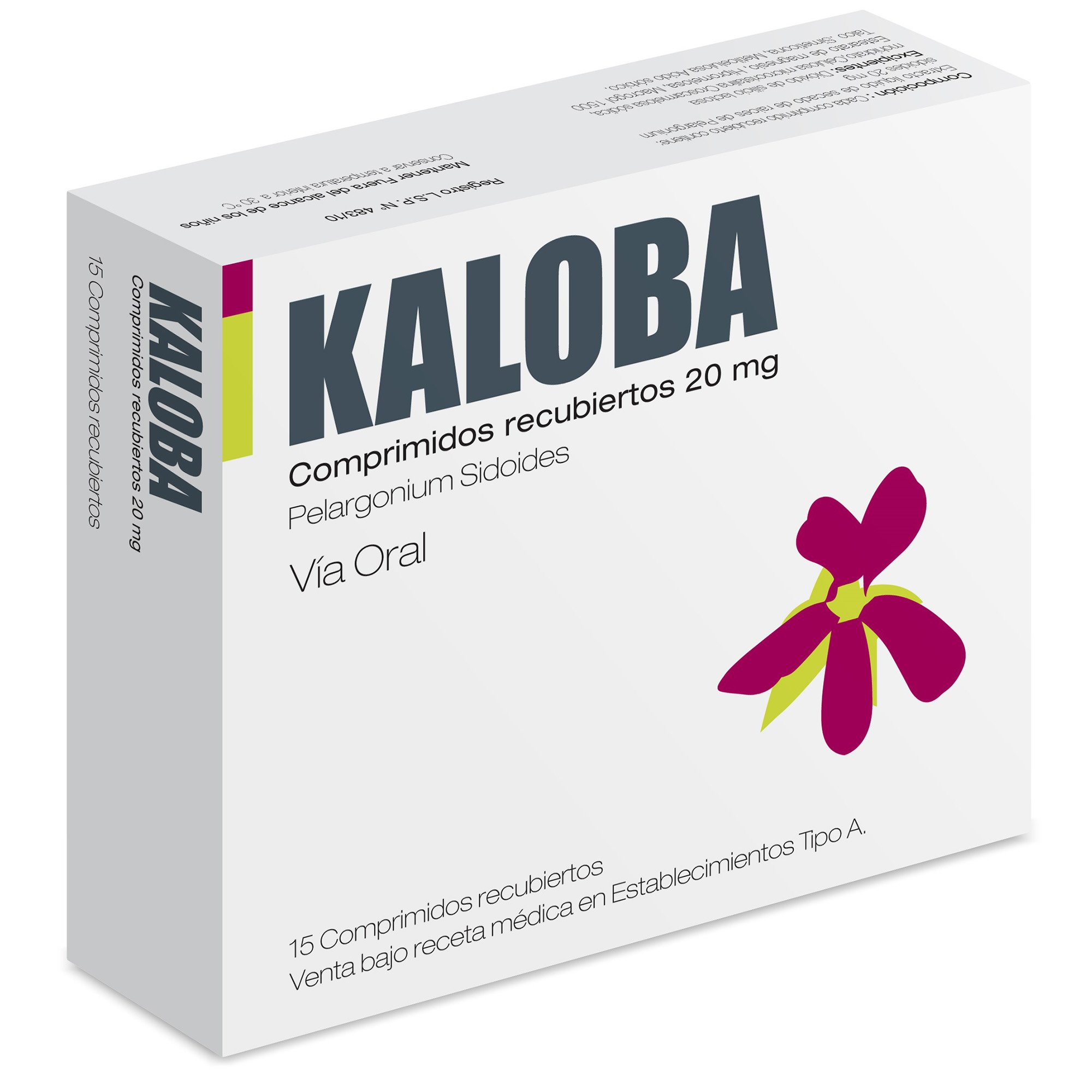 Kaloba Pelargonium Sidoides 20 mg 15 Comprimidos Recubiertos