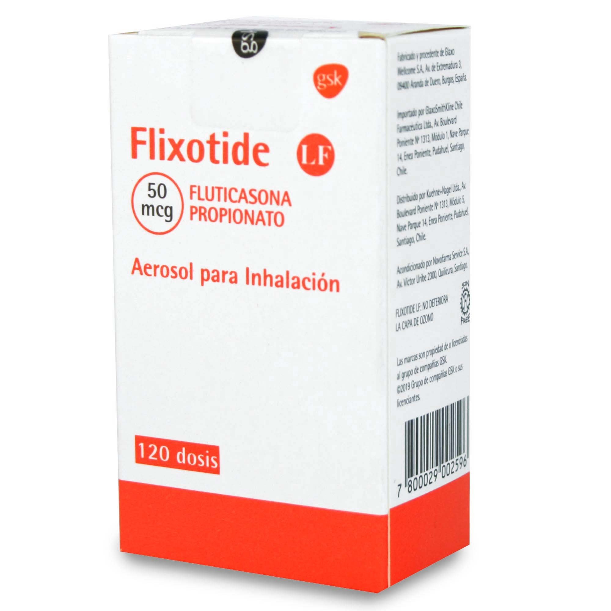 Flixotide Lf Fluticasona Propionato 50 mcg Inhalador Bucal 120 Dosis