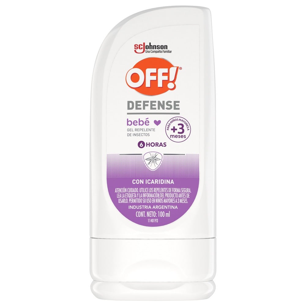 Off Defense Bebe +3 Meses Gel Repelente 6 Horas 100mL