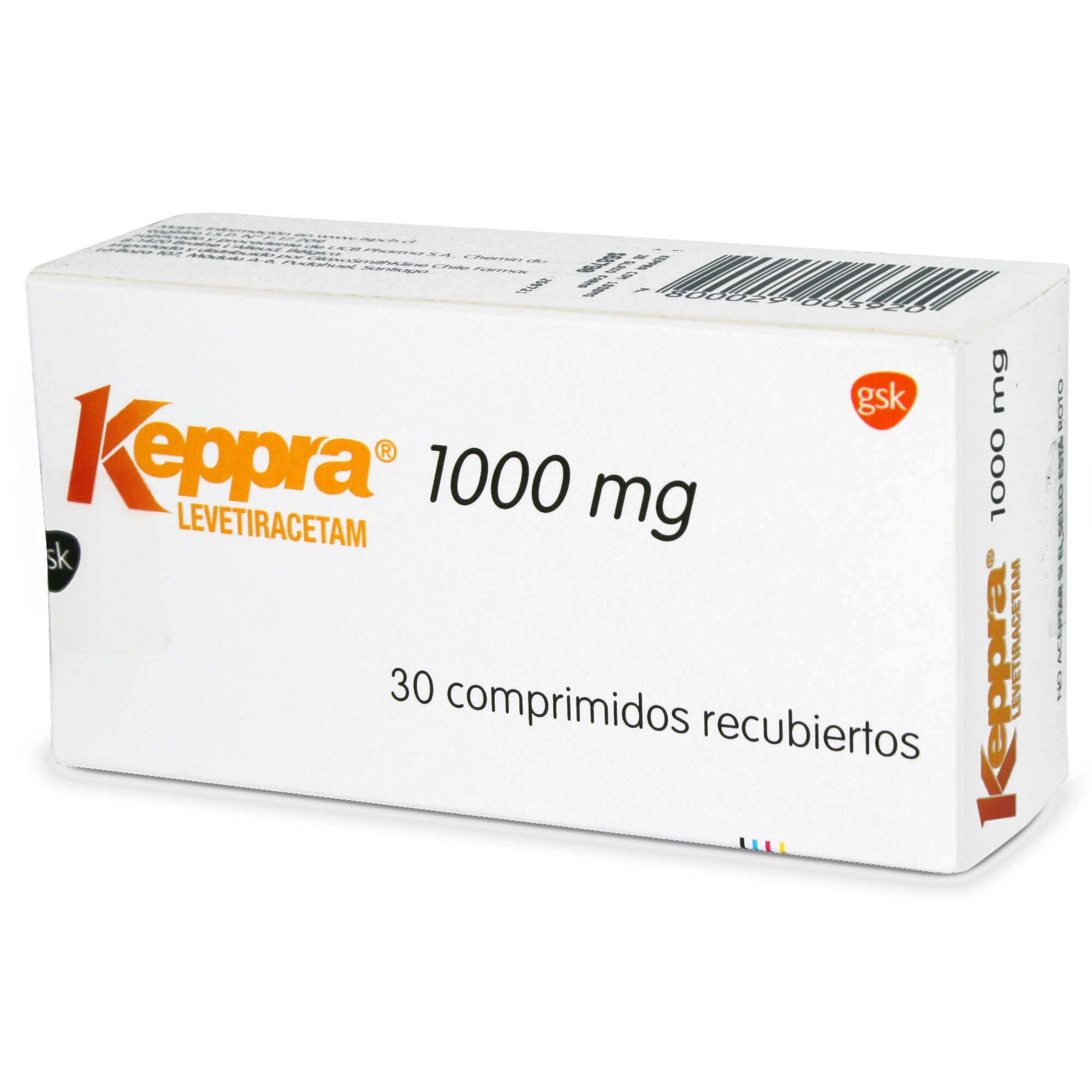 Keppra Levetiracetam 1000 mg 30 Comprimidos Recubierto