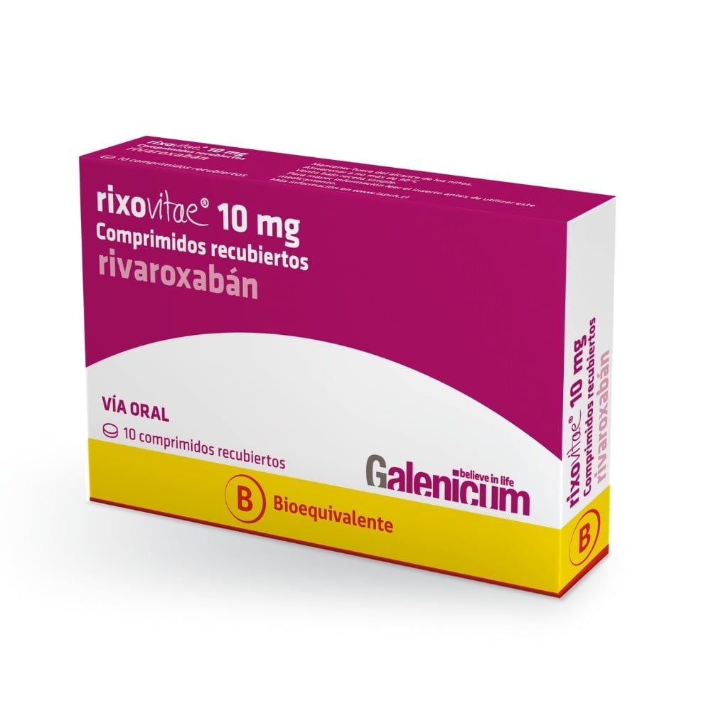 Rixovitae Rivaroxabán 10 mg 10 Comprimidos Recubiertos