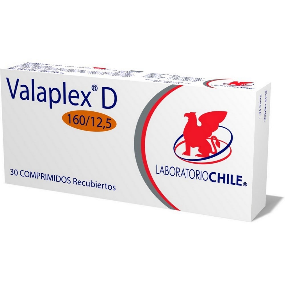 Valaplex-D 160/12,5 Valsartan 160 mg 30 Comprimidos Recubiertos