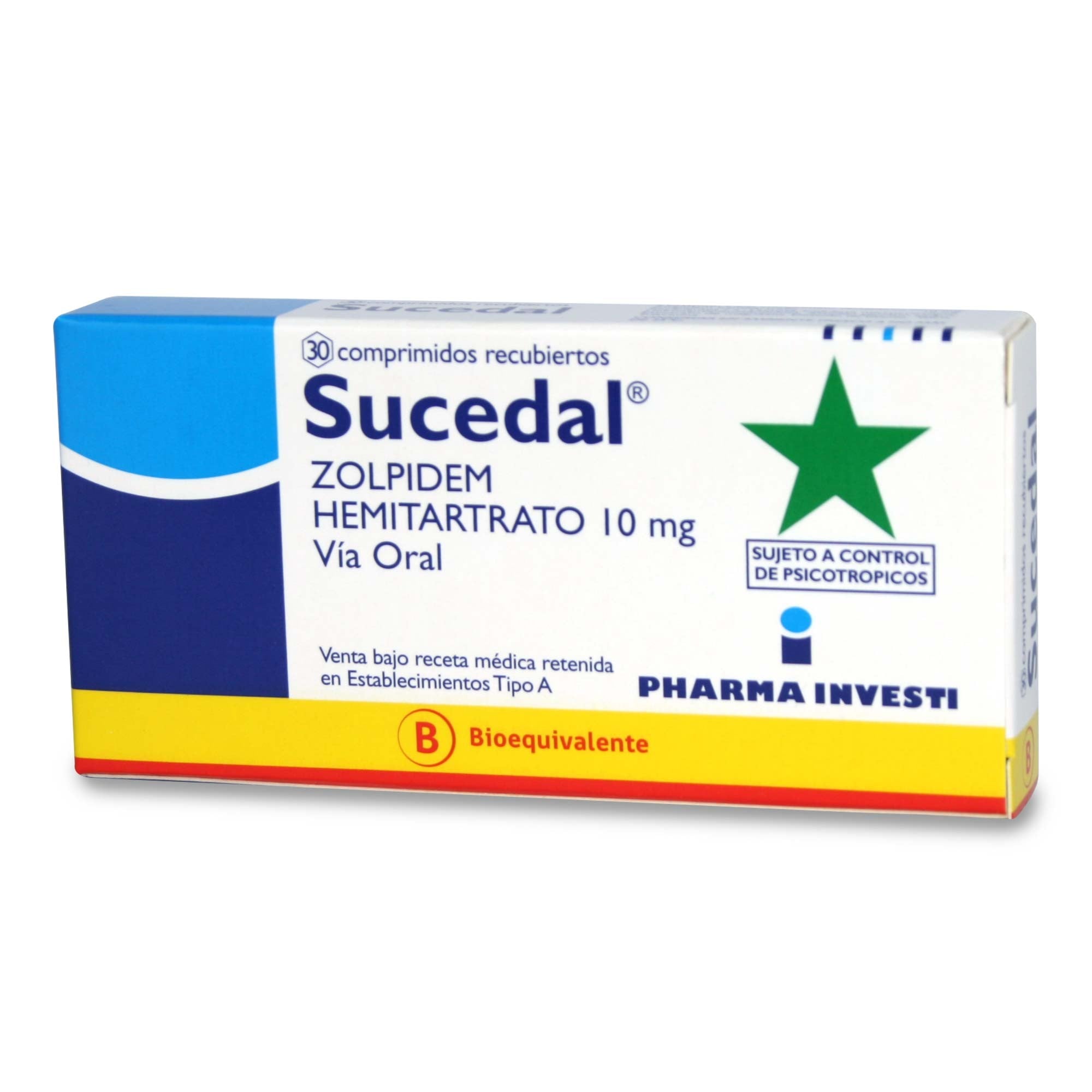 SUCEDAL COMPRIMIDOS RECUBIERTOS 5 mg (ZOLPIDEM HEMITARTRATO )