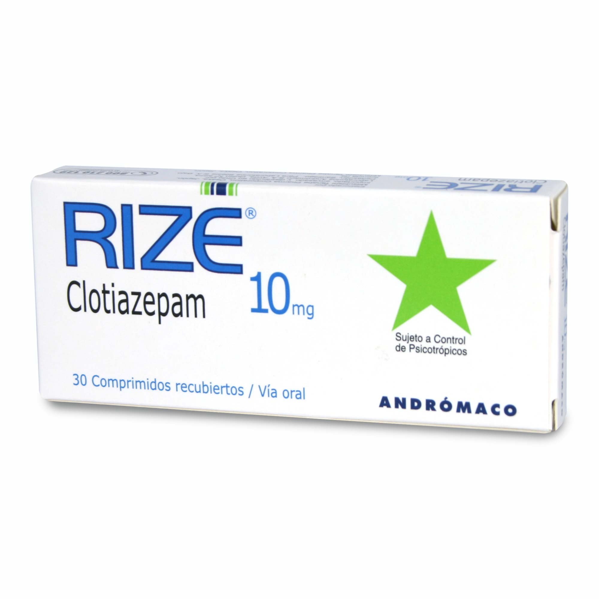 Rize Clotiazepam 10 mg 30 Comprimidos Recubiertos
