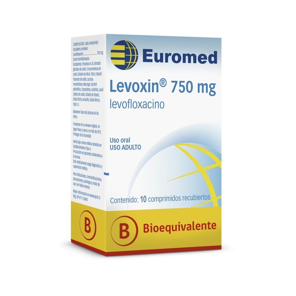 LEVOXIN COMPRIMIDOS RECUBIERTOS 750 mg (LEVOFLOXACINO)