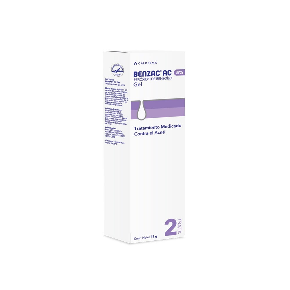 Benzac Ac Wash Gel Limpiador Facial Medicado Acné 5% 100 gr