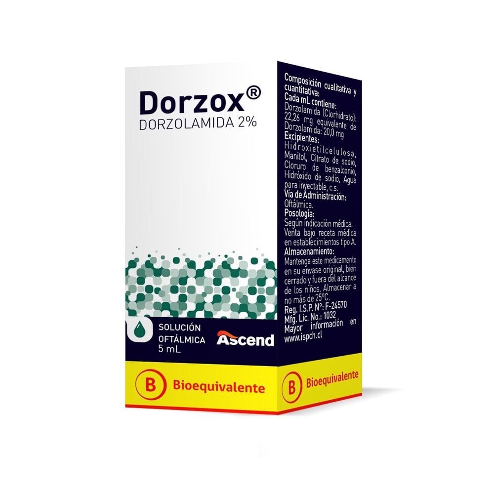 Dorzox Dorzolamida 2% Solución Oftálmica 5 mL
