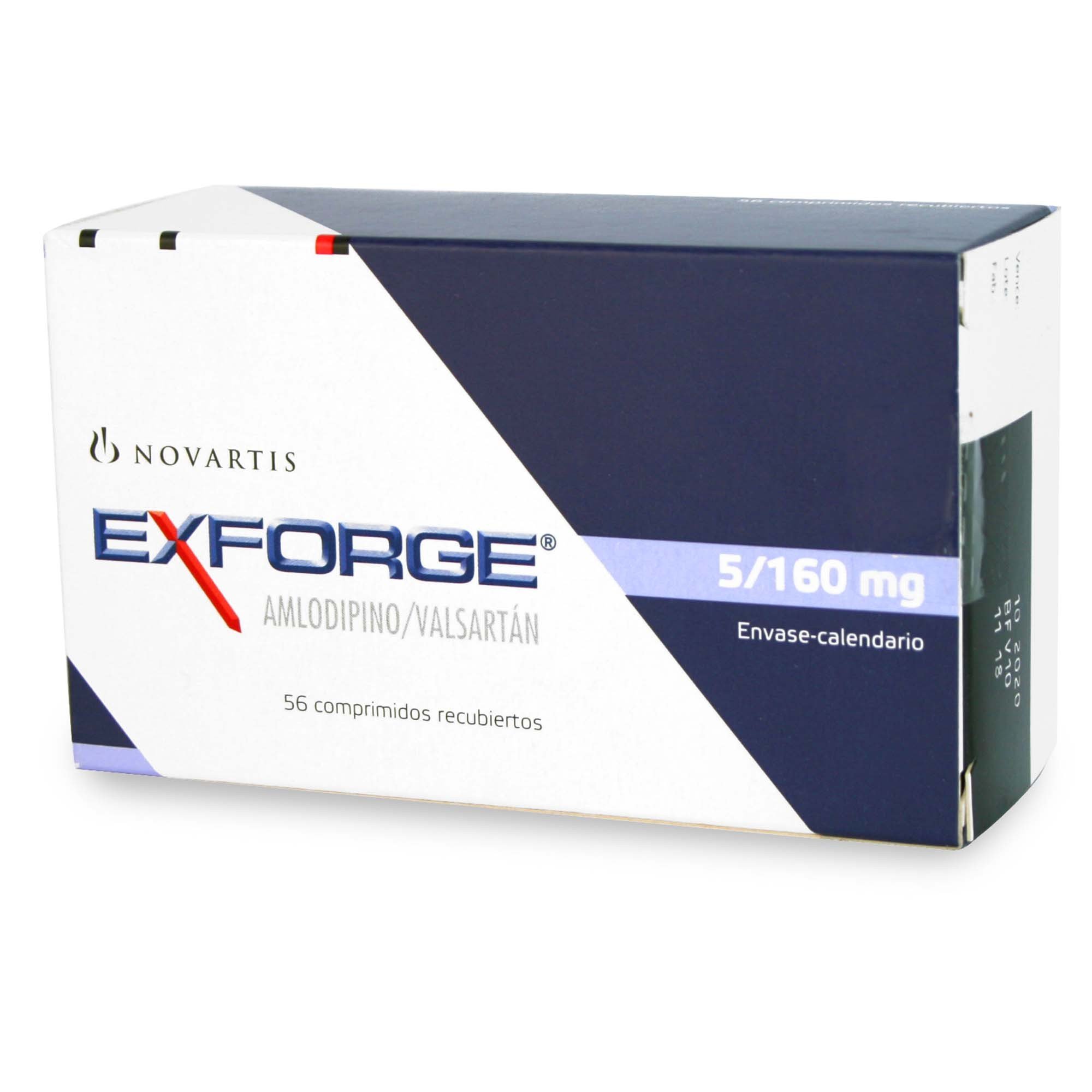 Exforge 5/160 Amlodipino 5 mg 56 Comprimidos Recubierto