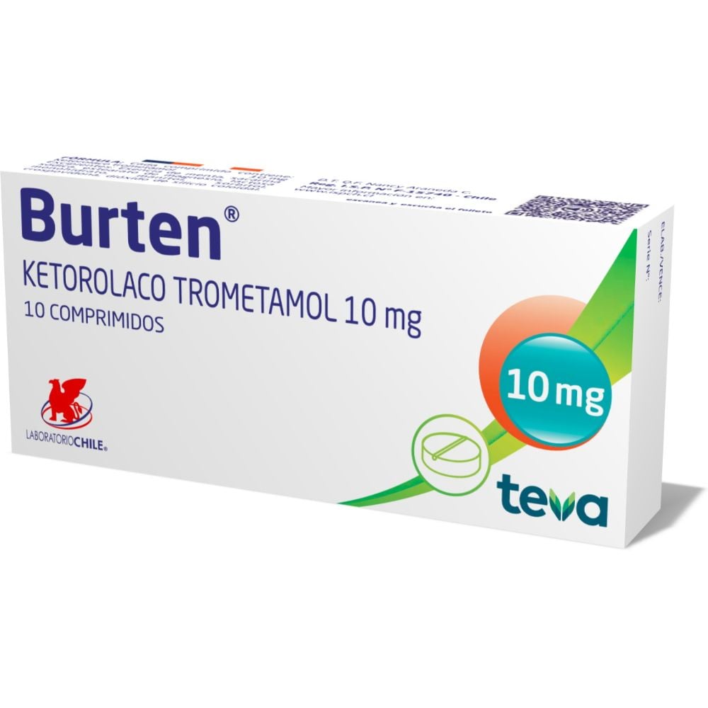 Burten Ketorolaco 10 mg 10 Comprimidos