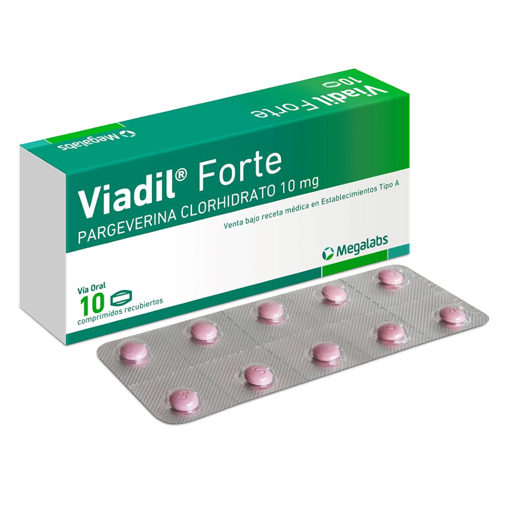 VIADIL FORTE COMPRIMIDOS RECUBIERTOS 10 mg (PARGEVERINA)