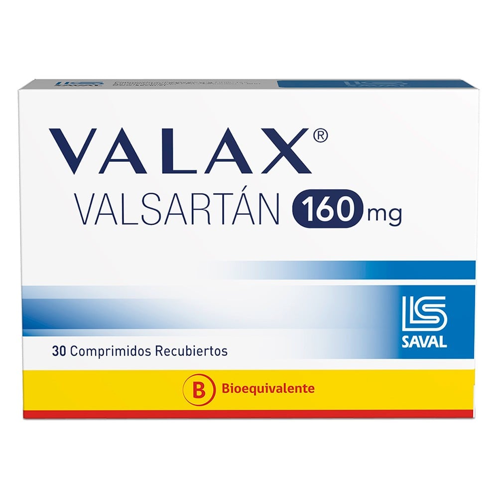 Valax Valsartan 160 mg 30 Comprimidos Recubiertos