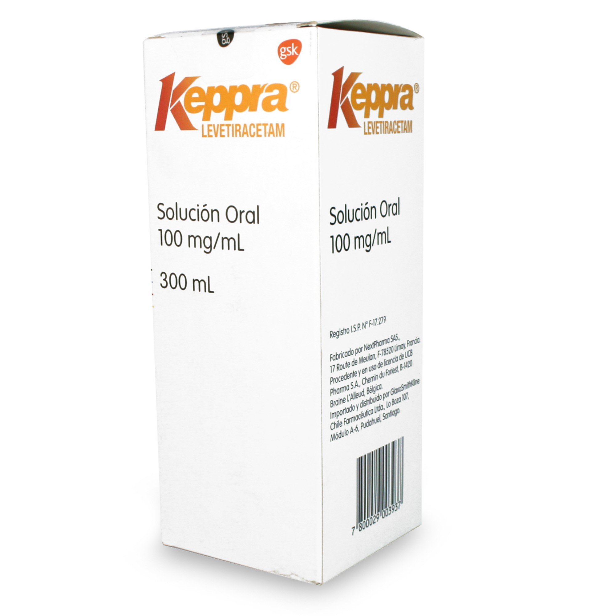 Keppra Levetiracetam 100 mg/ml Solución Oral 300 mL