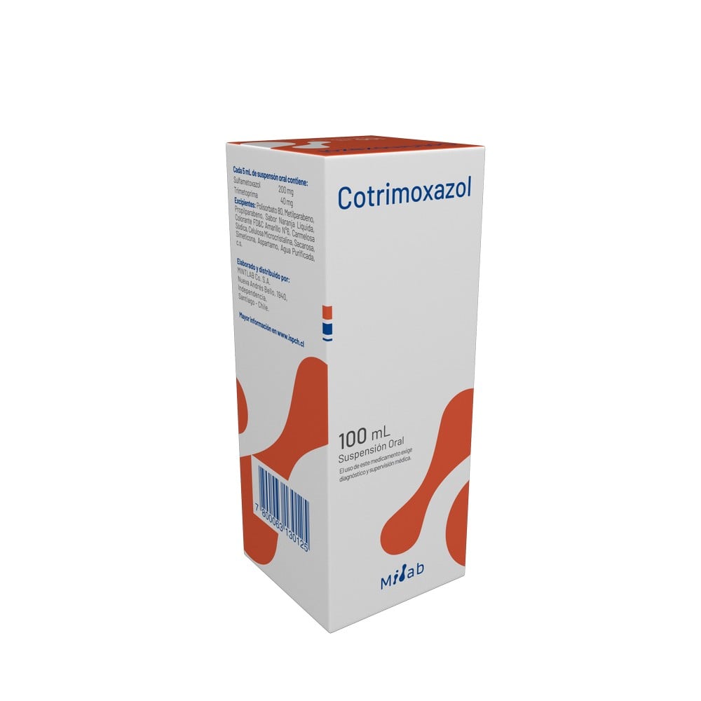 Cotrimoxazol Sulfametoxazol 200 mg Trimetoprima 40 mg/5 mL Jarabe 100 mL