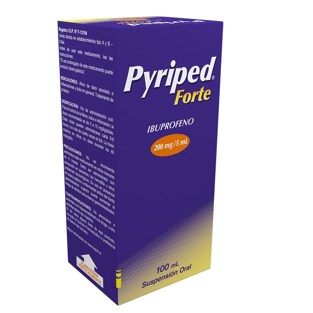Pyriped Forte Ibuprofeno 200 mg / 5 mL Suspensión Oral 100 mL