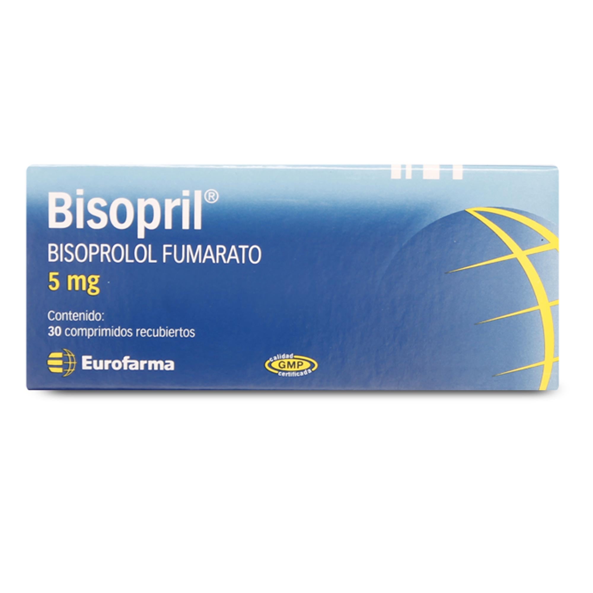 Bisopril Bisoprolol 5 mg 30 Comprimidos Recubiertos