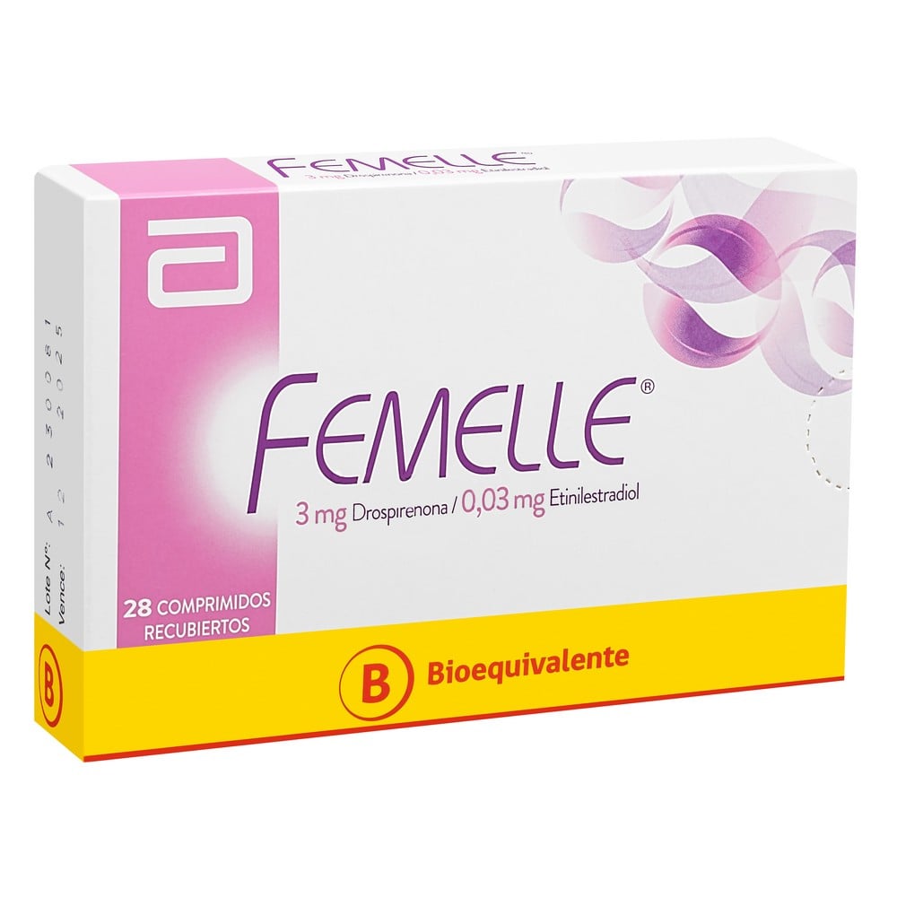 Femelle Drospirenona 3 mg Etinilestradiol 0,03 mg 28 Comprimidos Recubiertos