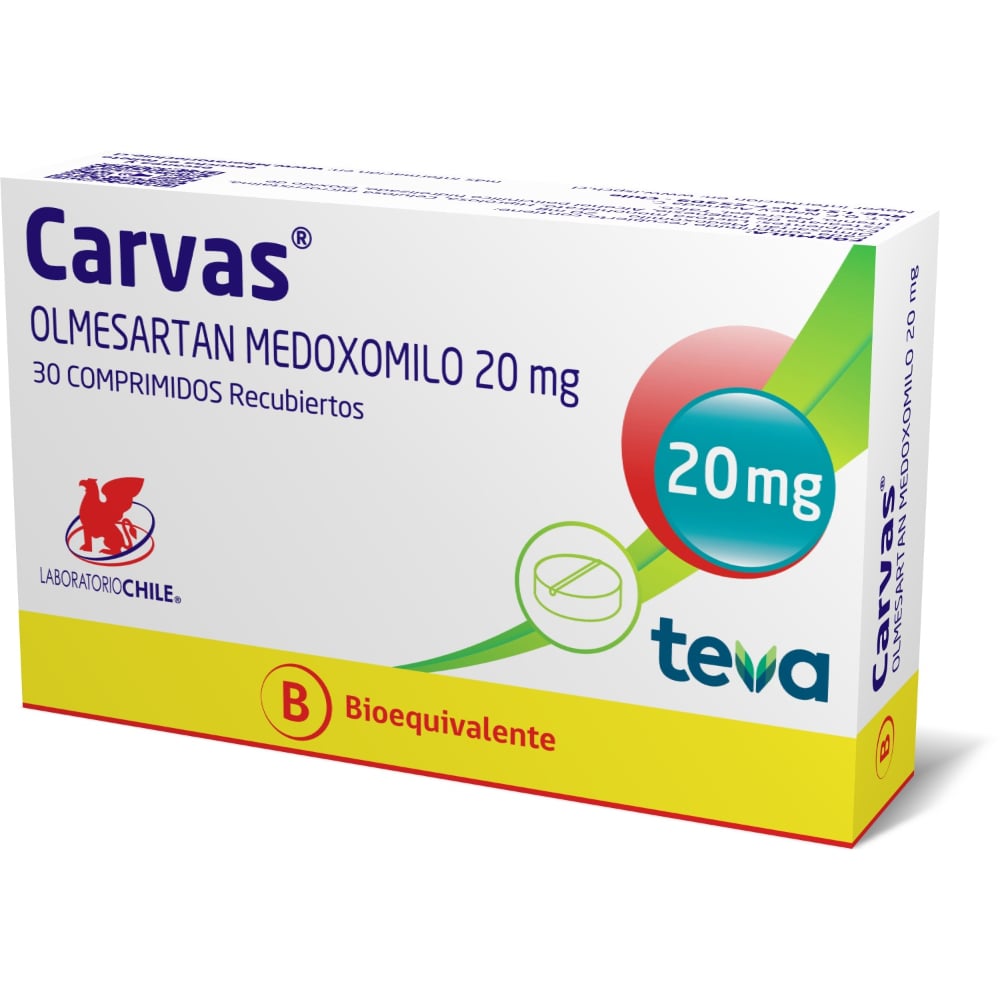Carvas 20 mg 30 Comprimidos