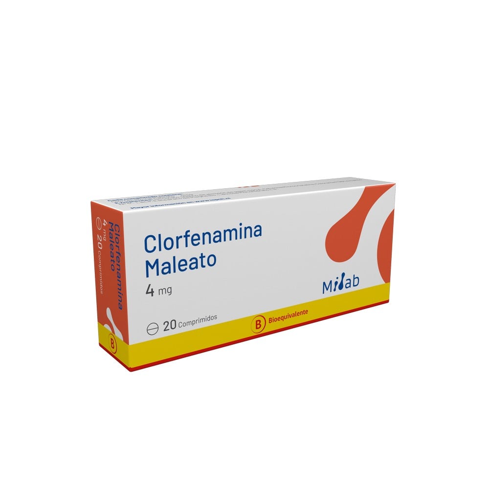 Clorfenamina 4 mg 20 Comprimidos