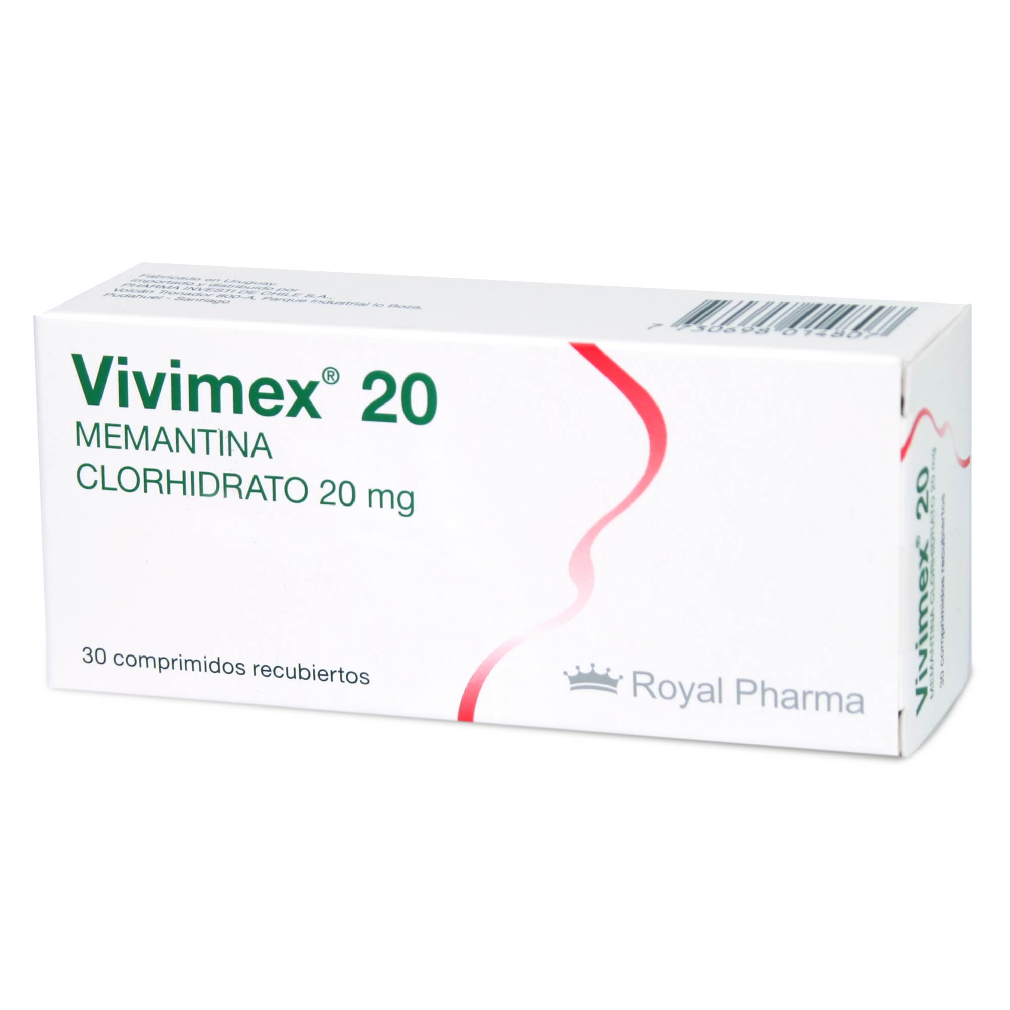 VIVIMEX 20 COMPRIMIDOS RECUBIERTOS 20 mg (MEMANTINA CLORHIDRATO)