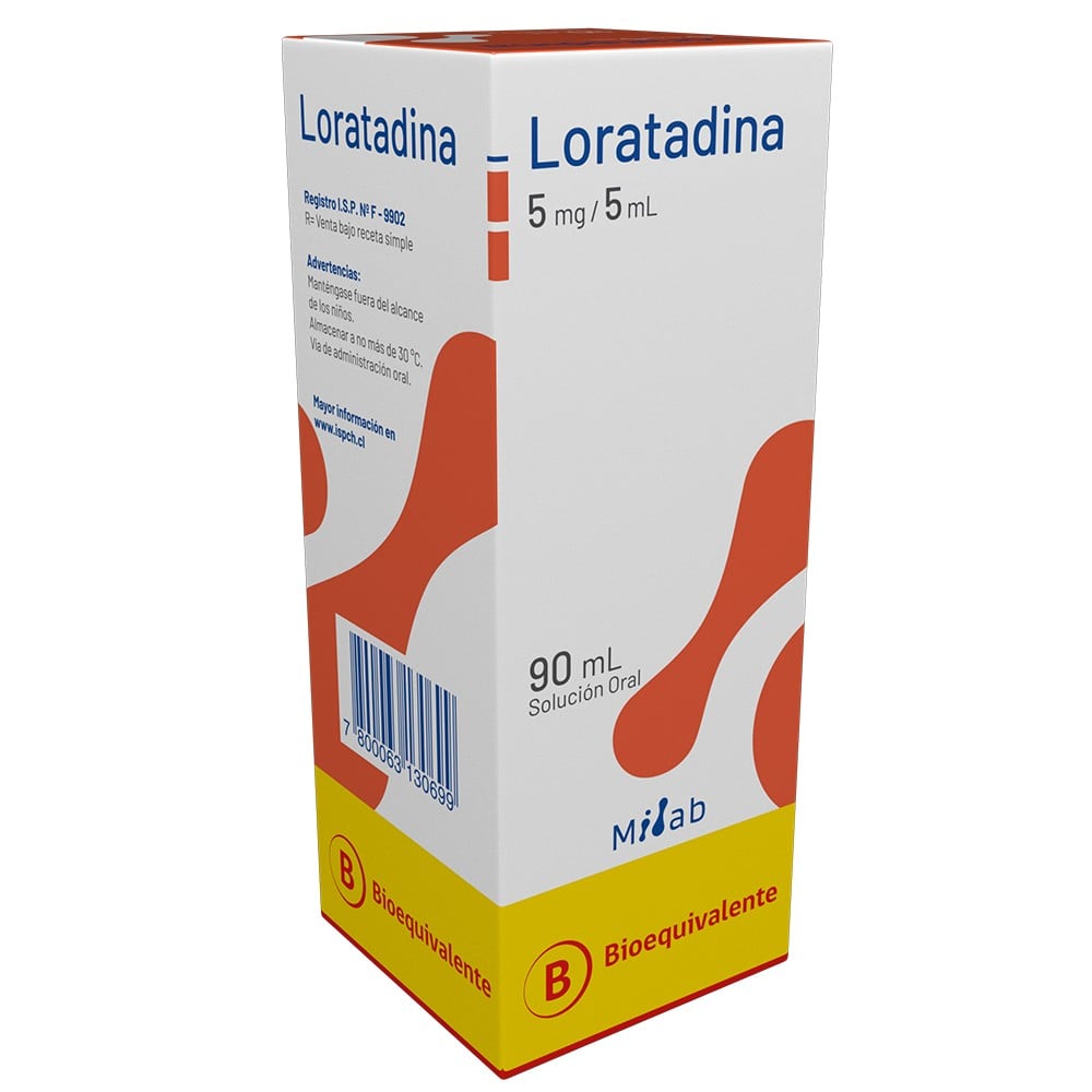 Loratadina 5 mg/5ml Solución Oral 90 mL