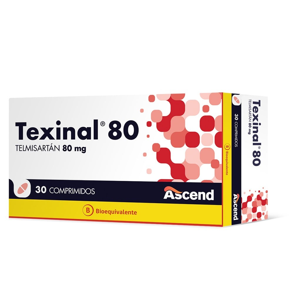 Texinal 80 Telmisartán 80 mg 30 Comprimidos
