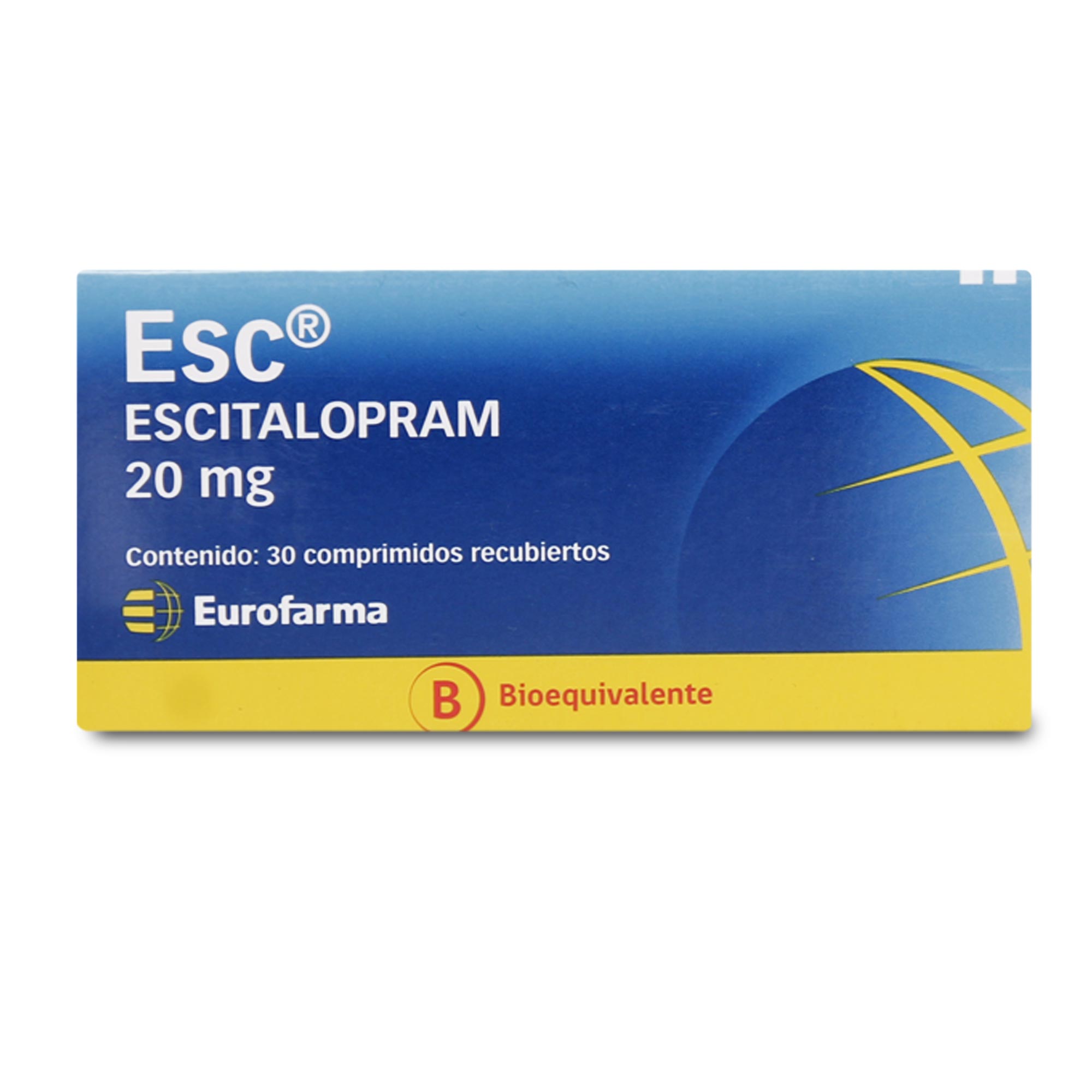 Esc Escitalopram 20 mg 30 Comprimidos