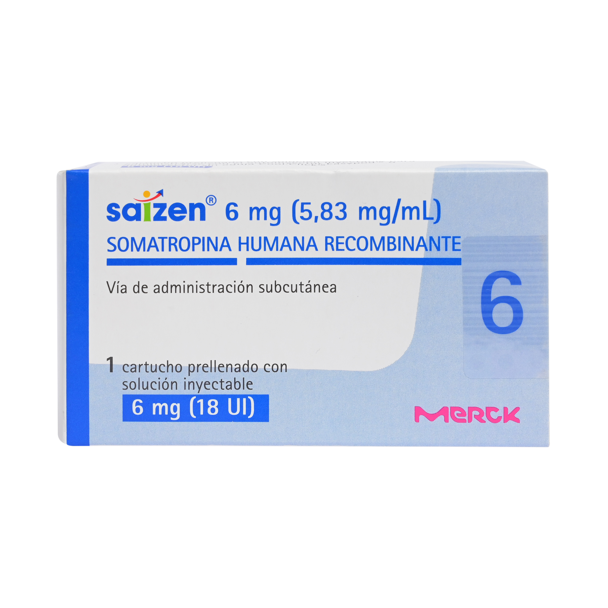 SAIZEN SOLUCIÓN INYECTABLE 6 mg (SOMATROPINA HUMANA RECOMBINANTE (r-hGH)