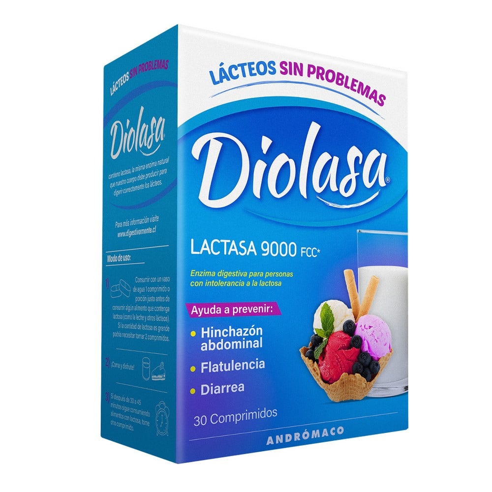 Diolasa Enzima Lactasa 9000 UI 30 Comprimidos