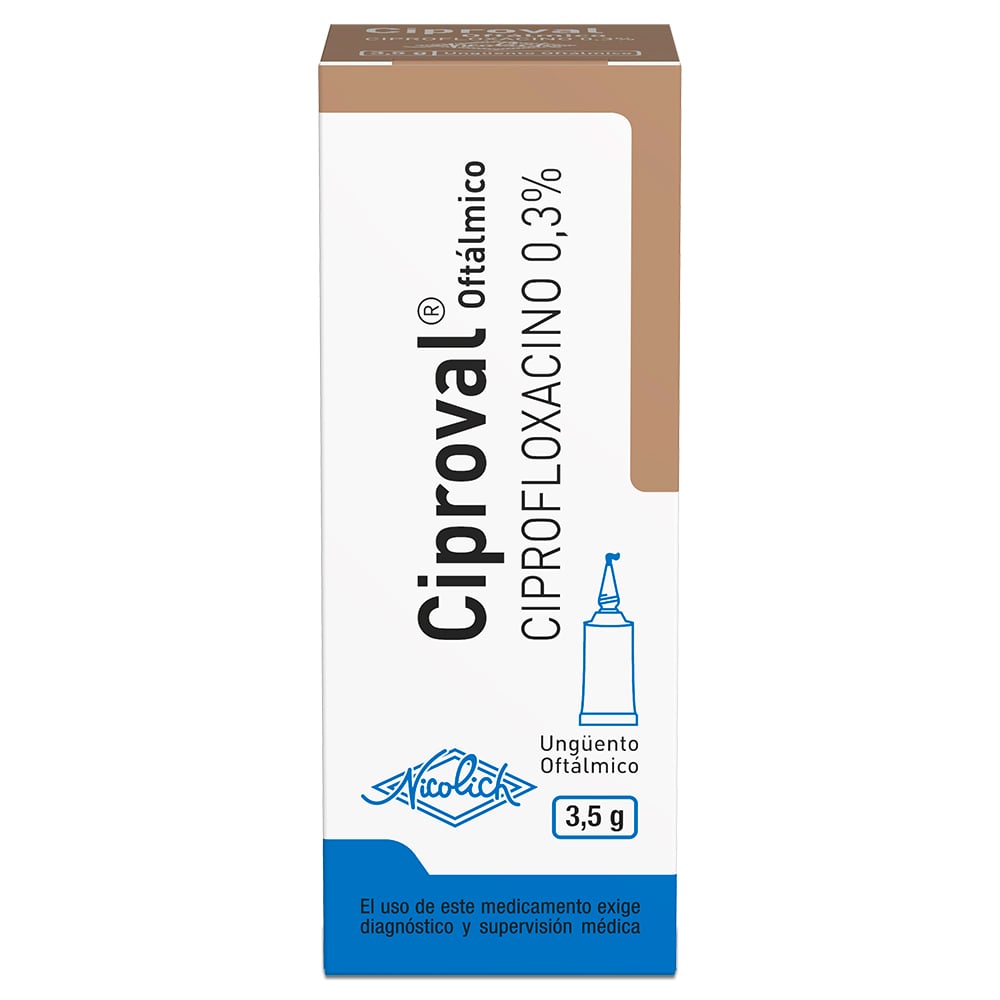 Ciproval Ciprofloxacino 0,3% Unguento Oftalmico 3,5 gr