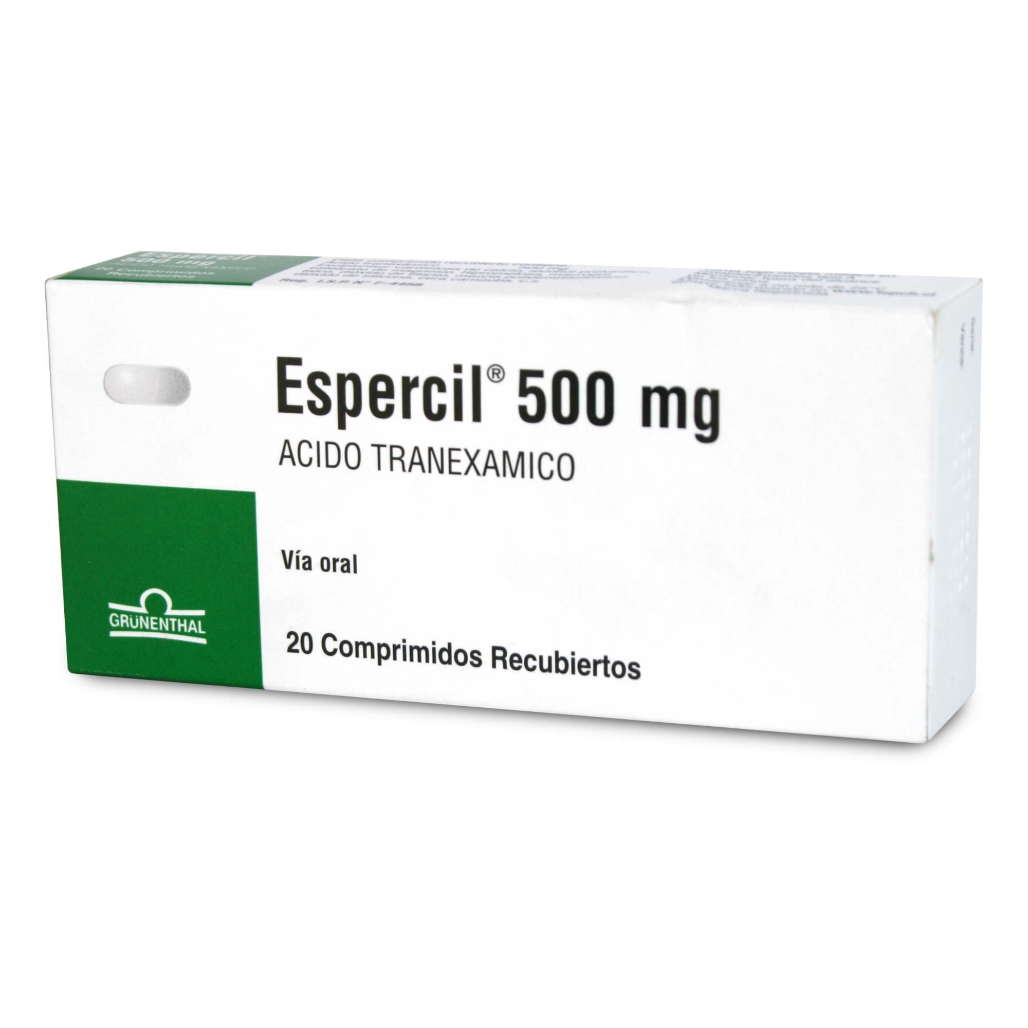 Espercil Ácido Tranexamico 500 mg 20 Comprimidos Recubiertos