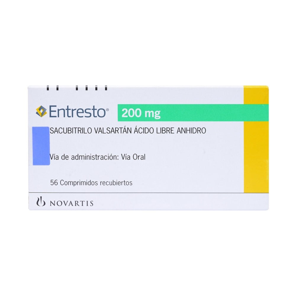 Entresto Sacubitrilo ValsartAcL/Anhid 200 mg 56 Comprimidos