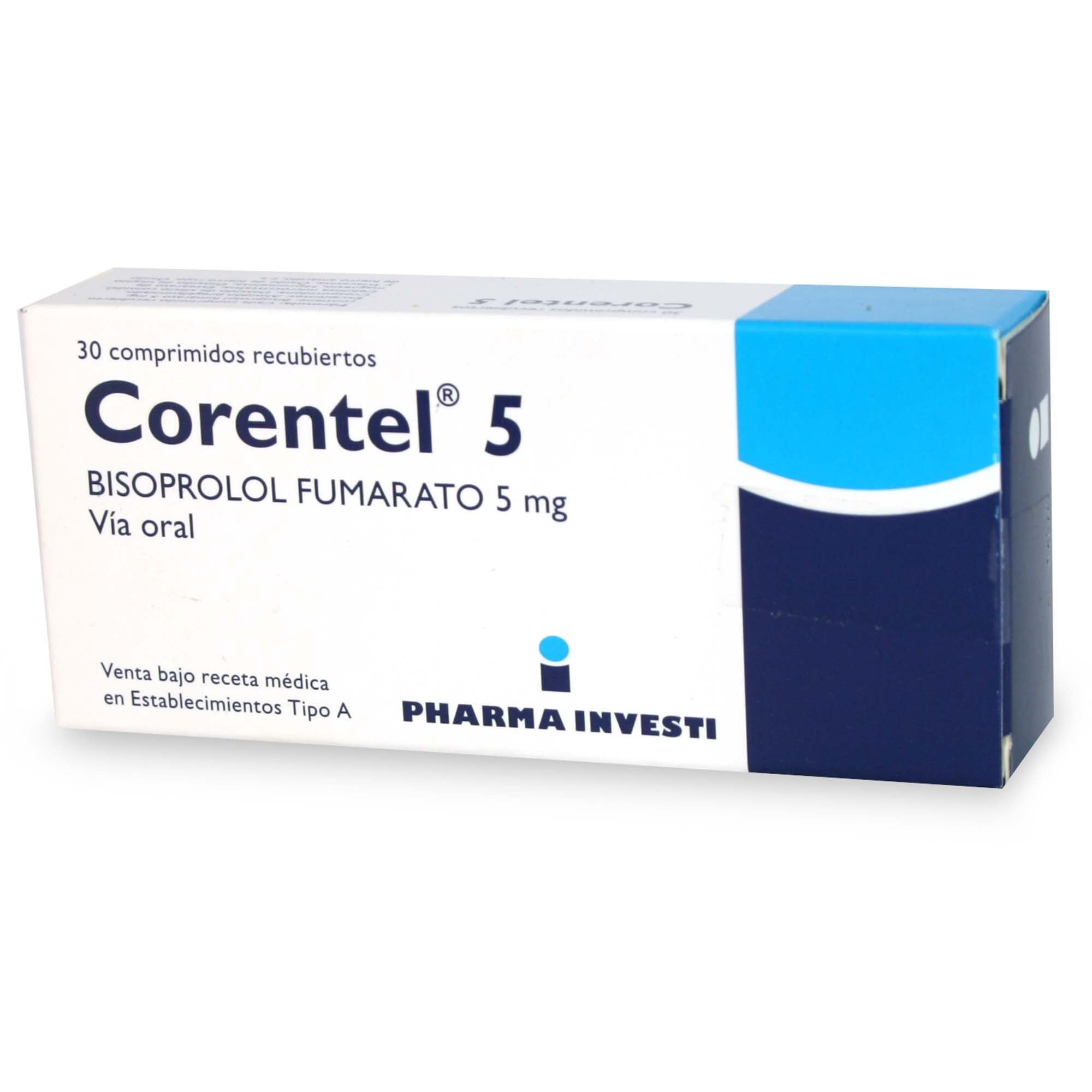Corentel Bisoprolol 5 mg 30 Comprimidos Recubiertos