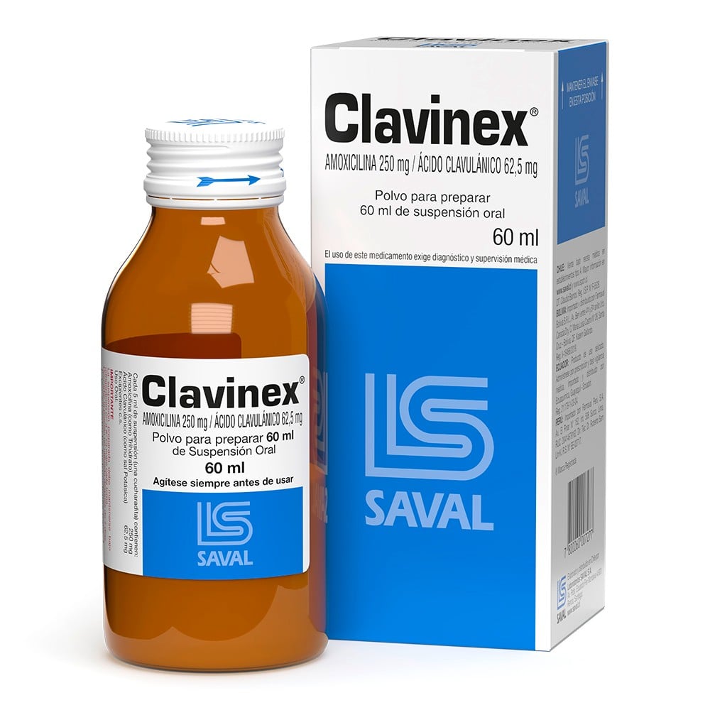 CLAVINEX FORTE 125/62 POLVO PARA SUSPENSIÓN ORAL