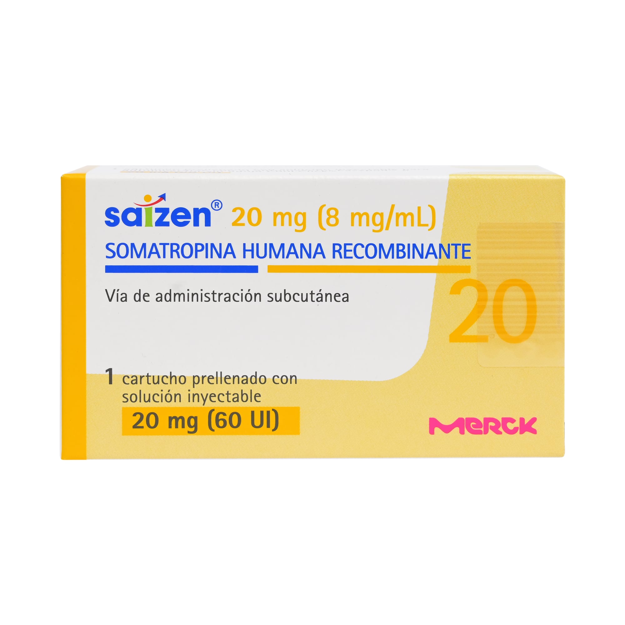 SAIZEN SOLUCIÓN INYECTABLE 20 mg
 (SOMATROPINA HUMANA RECOMBINANTE (r-hGH)