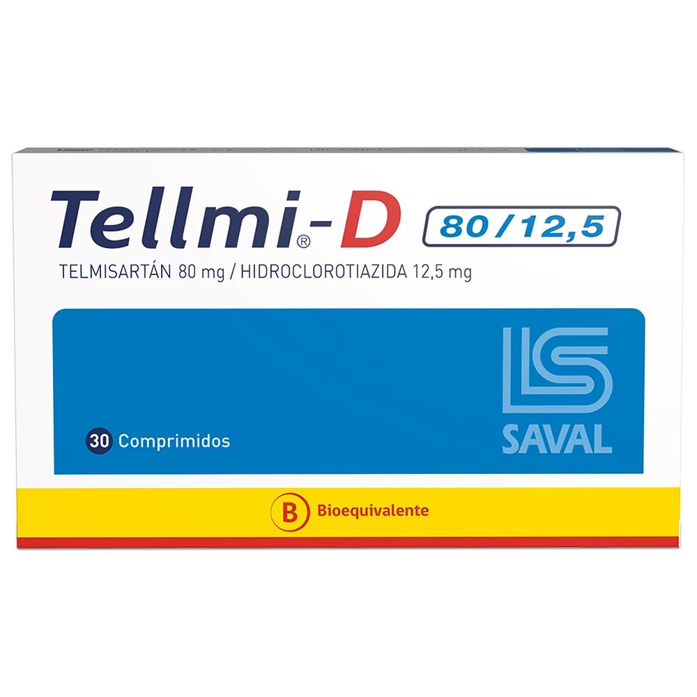 Tellmi-D 80-12,5 Bicapa Telmisartan 30 Comprimidos