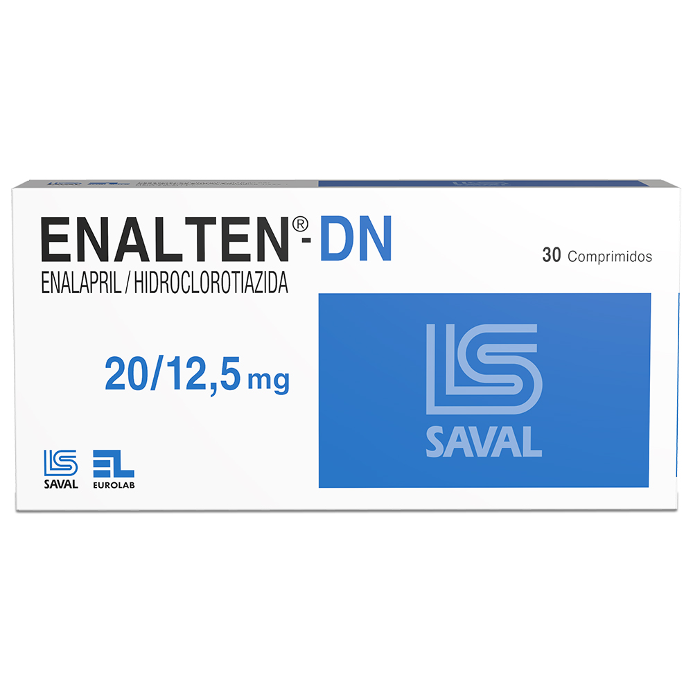 Enalten-DN Enalapril 20 mg Hidroclorotiazida 12,5 mg 30 Comprimidos