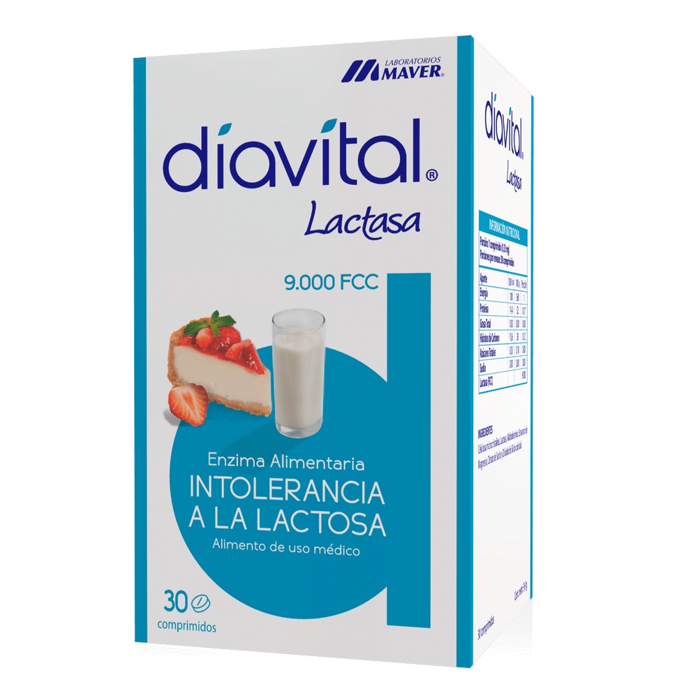 Diavital Lactasa 9000 UI 30 Comprimidos