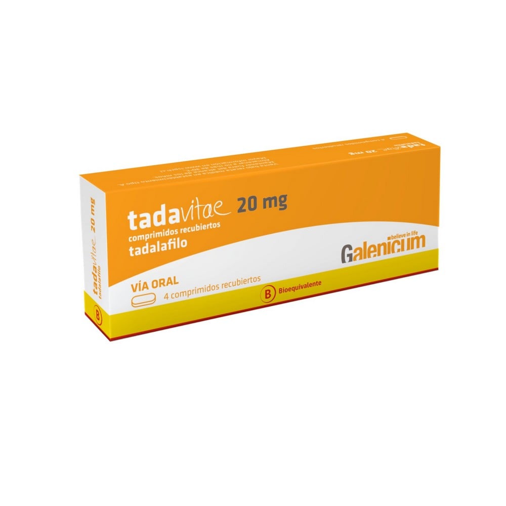 Tadavitae Tadalafilo 20 mg 4 Comprimidos Recubiertos