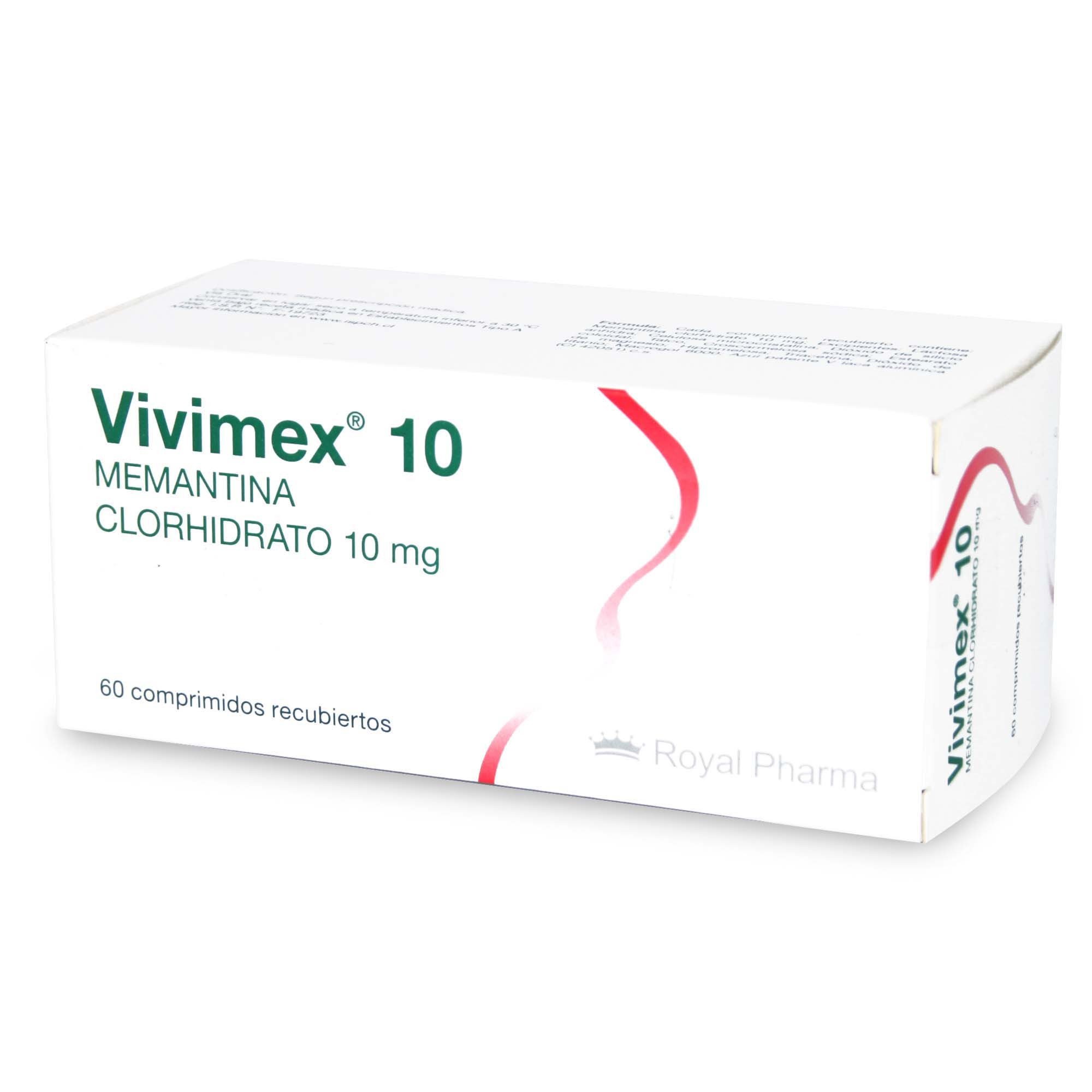 VIVIMEX 10 COMPRIMIDOS RECUBIERTOS 10 mg (MEMANTINA CLORHIDRATO)
