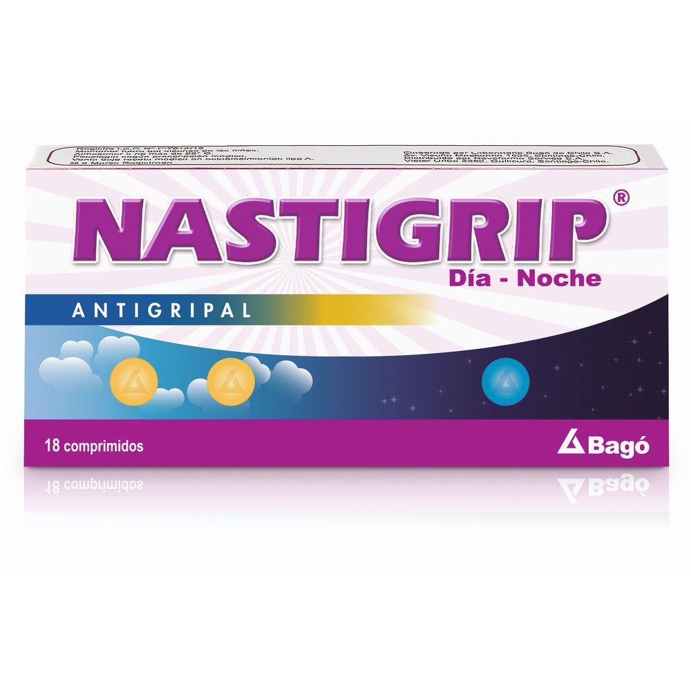 Nastigrip Antigripal Día-Noche Paracetamol 300 mg 18 Comprimidos