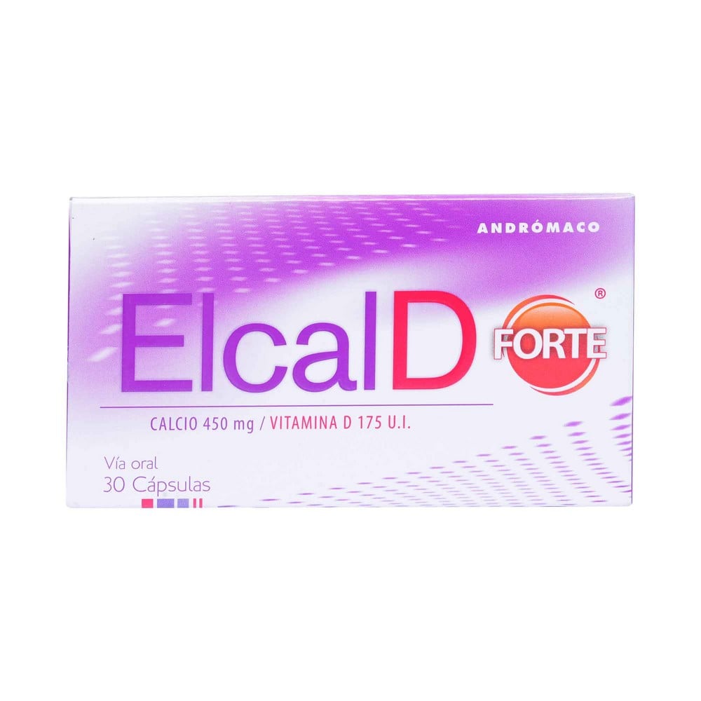 Elcal-D Forte Calcio 450 mg 30 Cápsulas