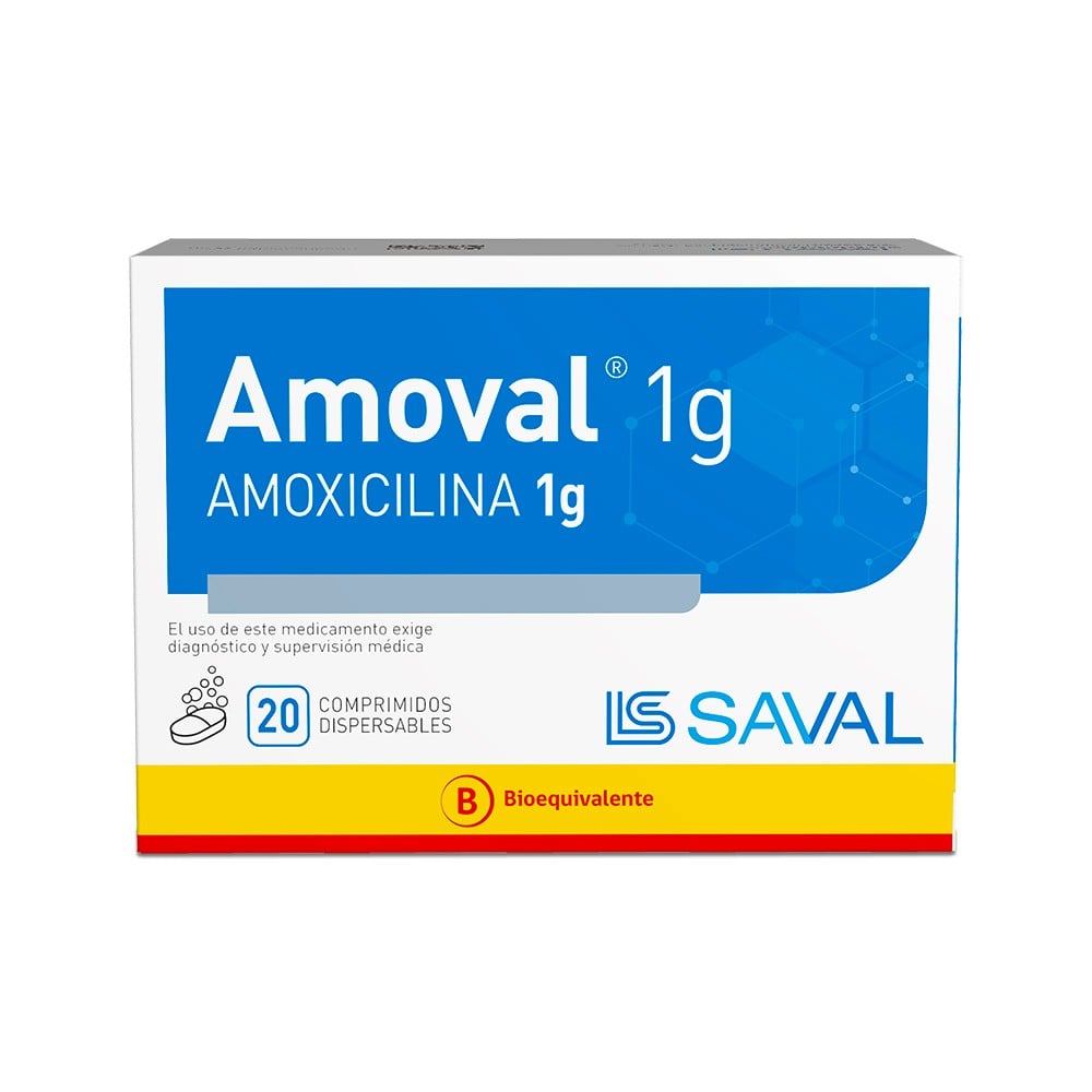 Amoval Amoxicilina 1000 mg 20 Comprimidos