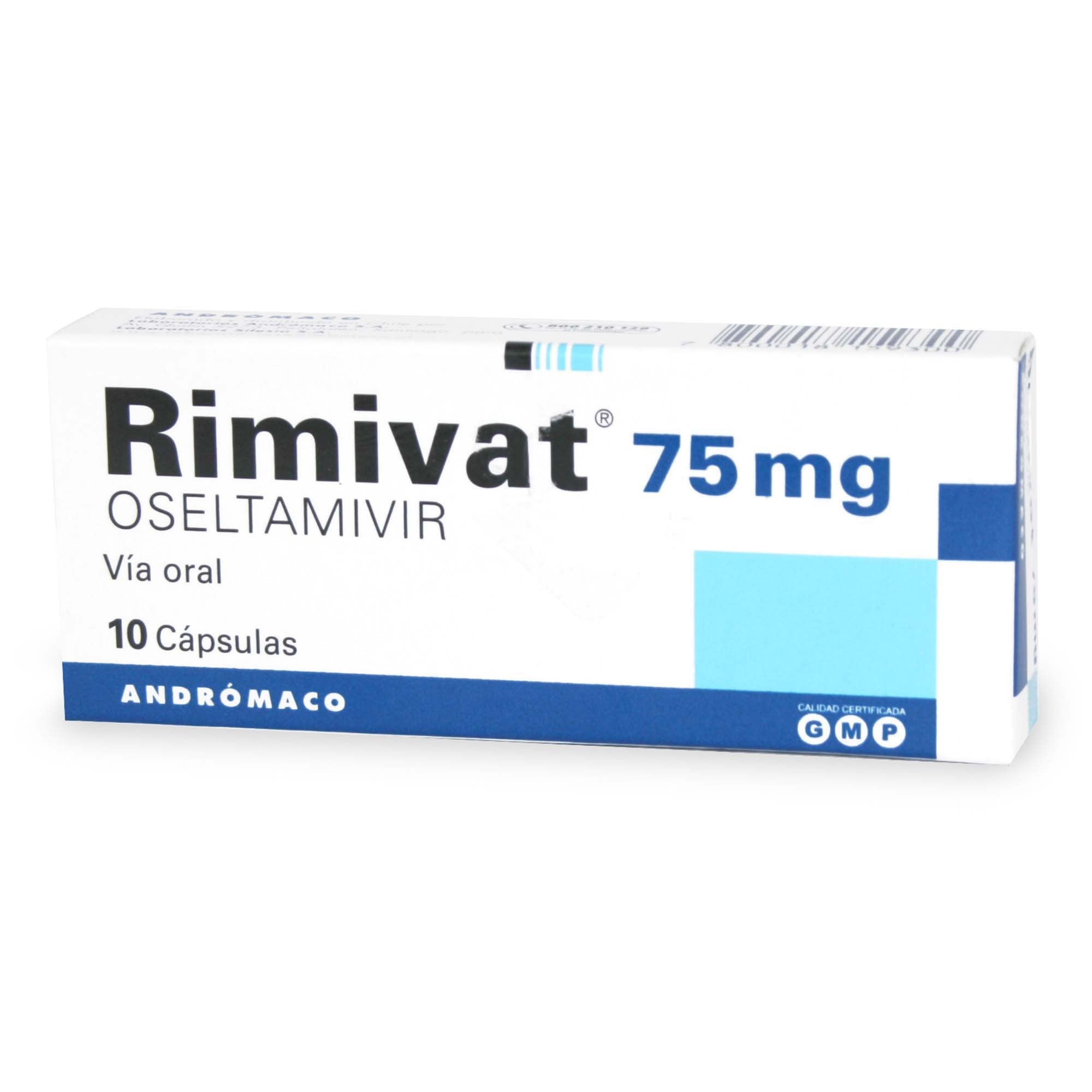 Rimivat  Oseltamivir 75 mg 10 Cápsulas