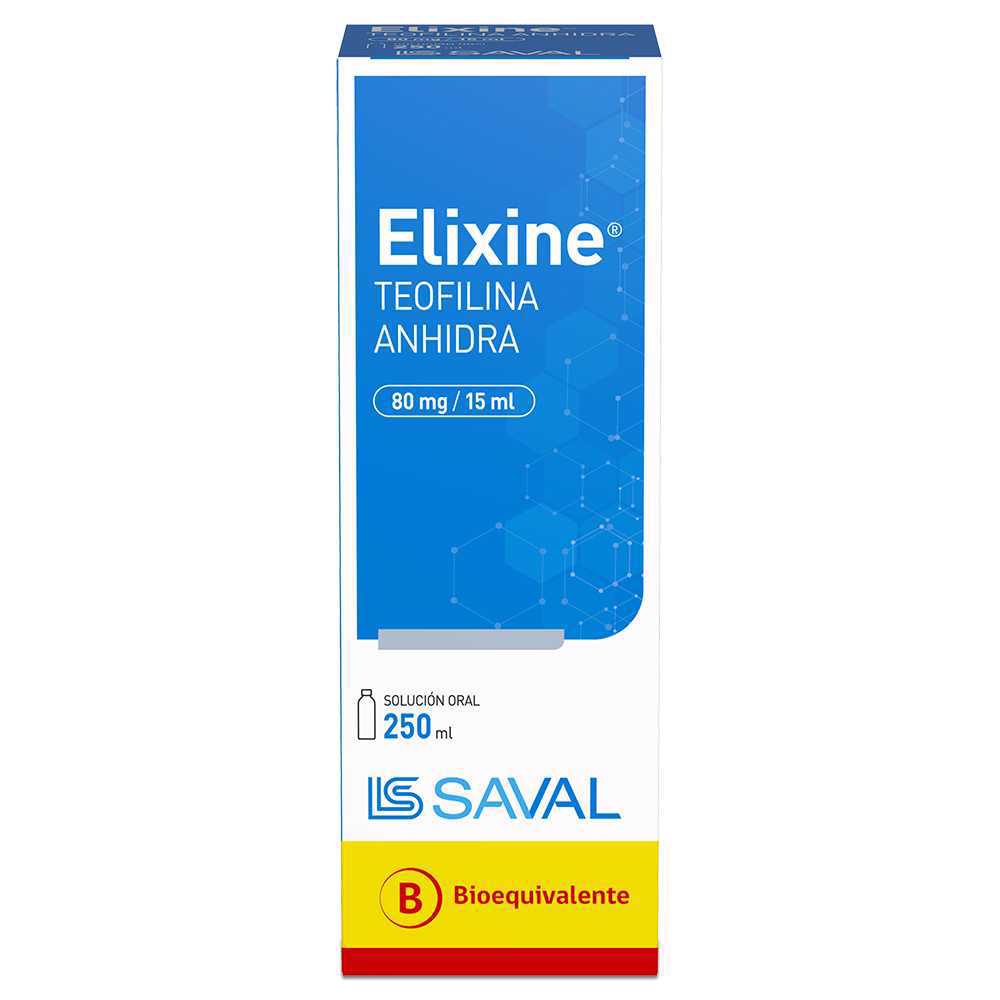 Elixine Teofilina anhidra 80 mg / 250 ml | Cruz Verde