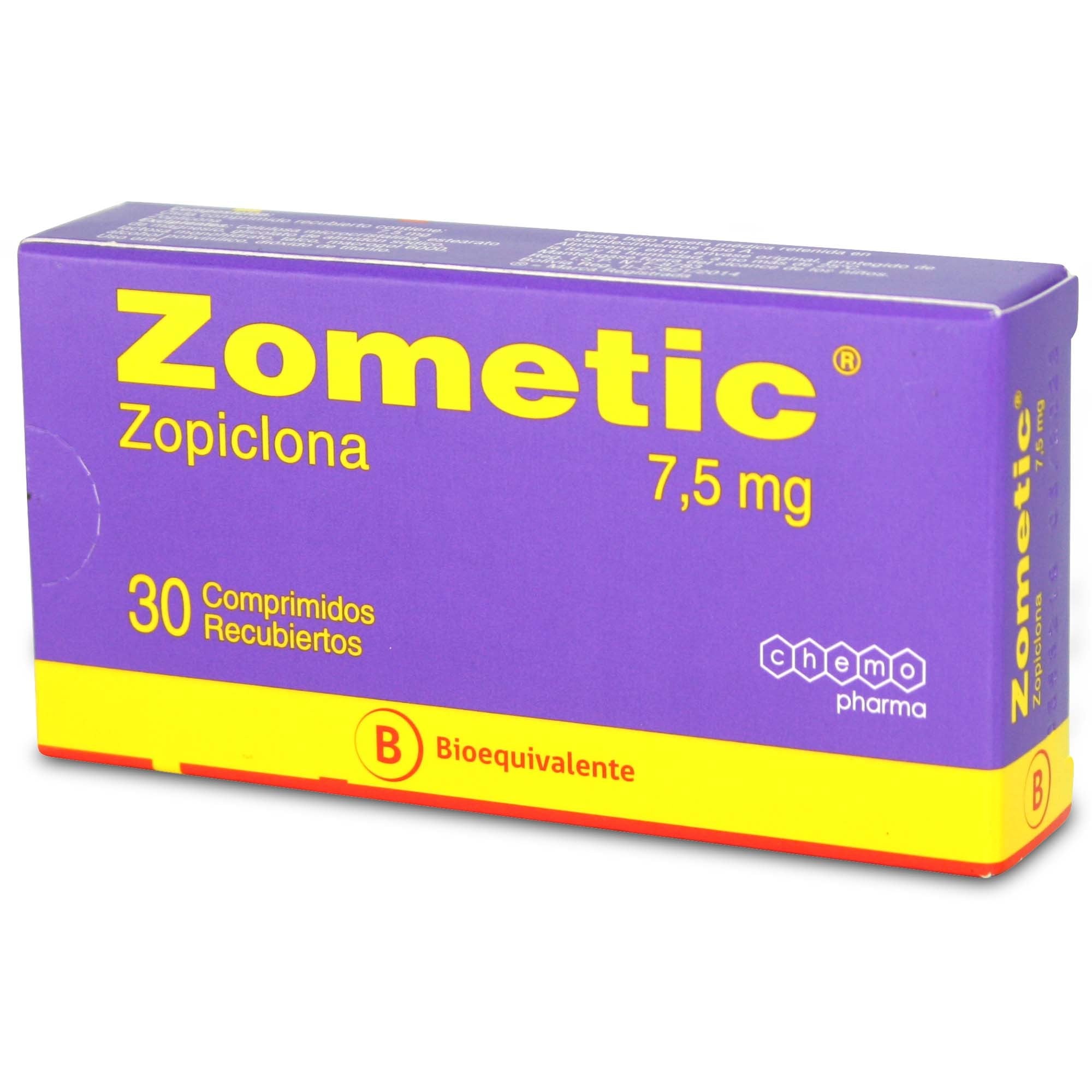 Zometic Zopiclona 7,5 mg 30 Comprimidos Recubiertos