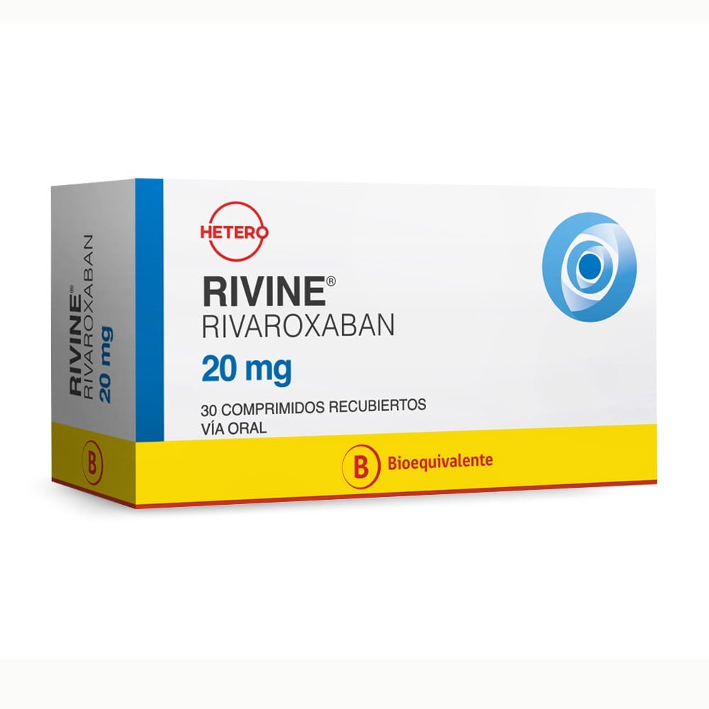 RIVINE COMPRIMIDOS RECUBIERTOS 20 mg (RIVAROXABAN)