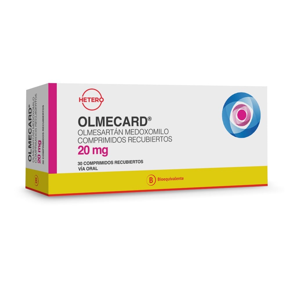 Olmecard  20 mg 30 Comprimidos Recubiertos
